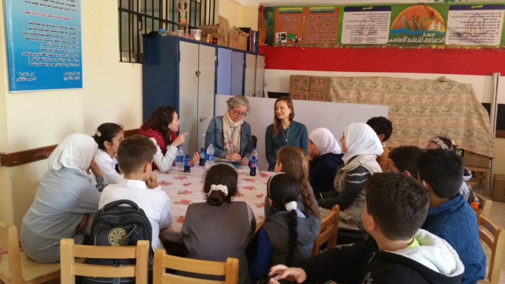 Anne Marie McCarthy at the training of facilitators of the girls’ circles, Egypt