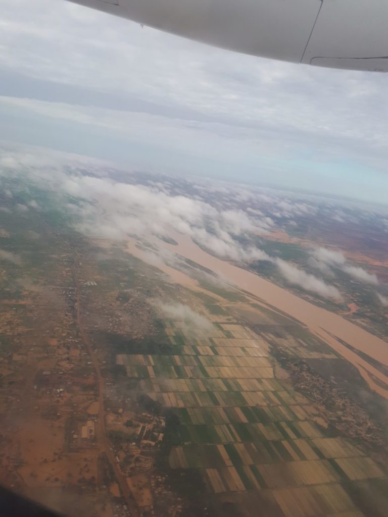 View of the countryside from the air, Niger