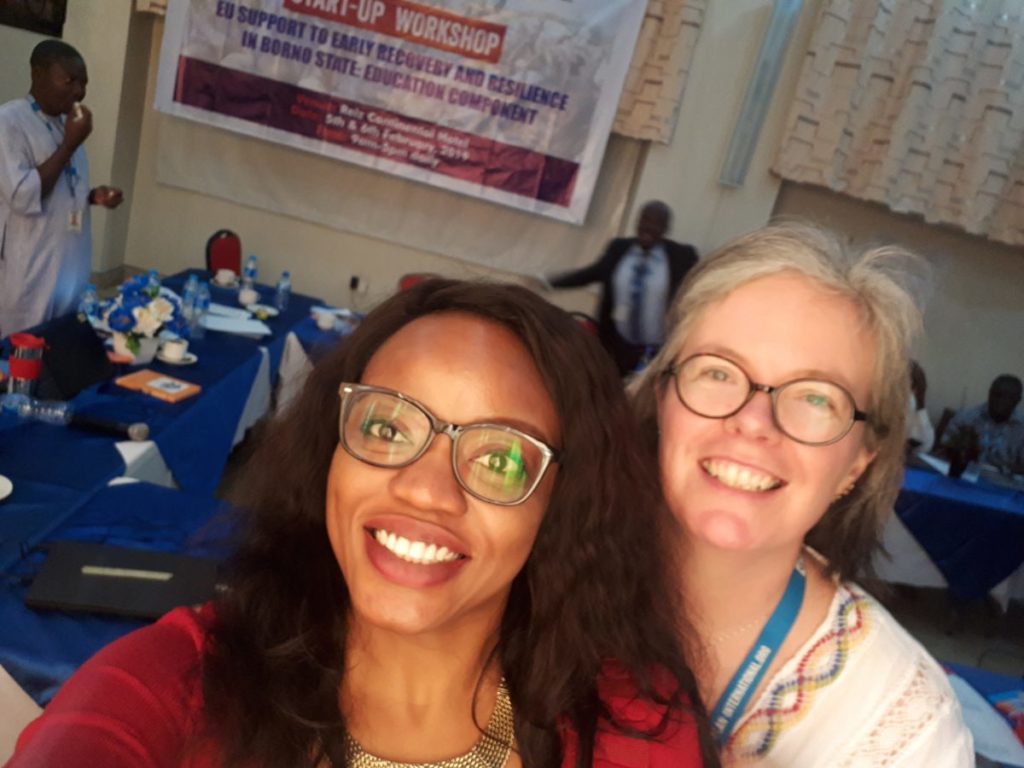 Anne Marie McCarthy with colleague Tobi Mbaya in Nigeria