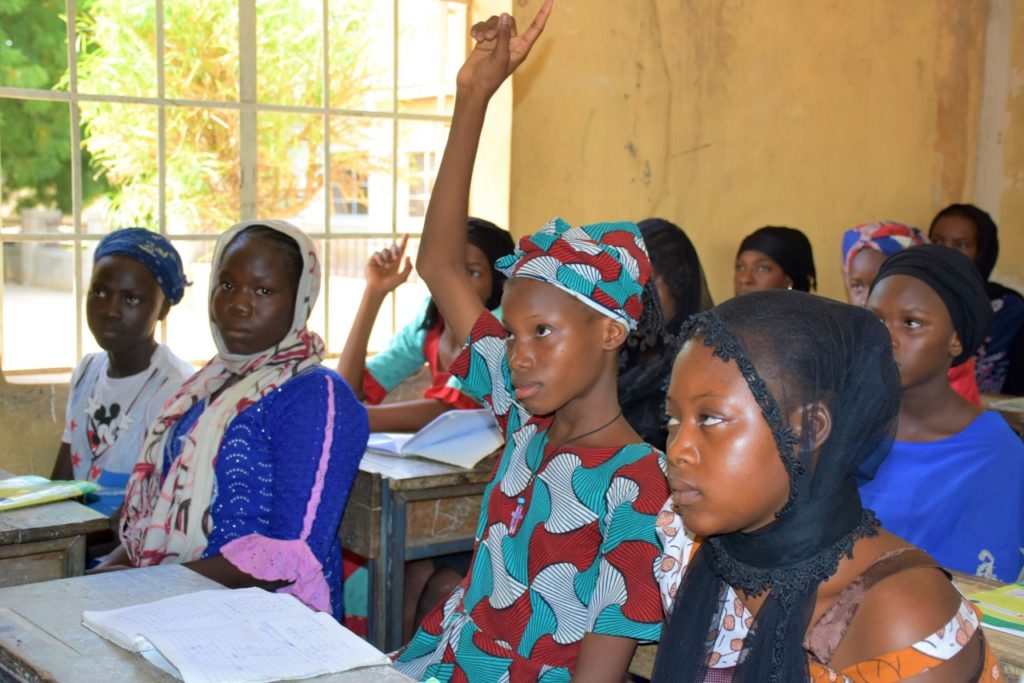 Mziyakwa and her classmates in Borno state, Nigeria
