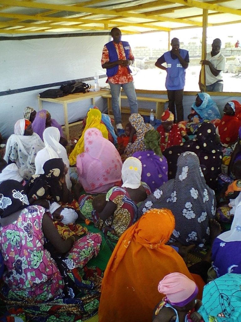 Plan International Cameroon focus group discussion in Minawao Camp in 